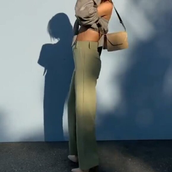 I MEAN BUSINESS Olive Pocketed Pants - Picture 10 of 10